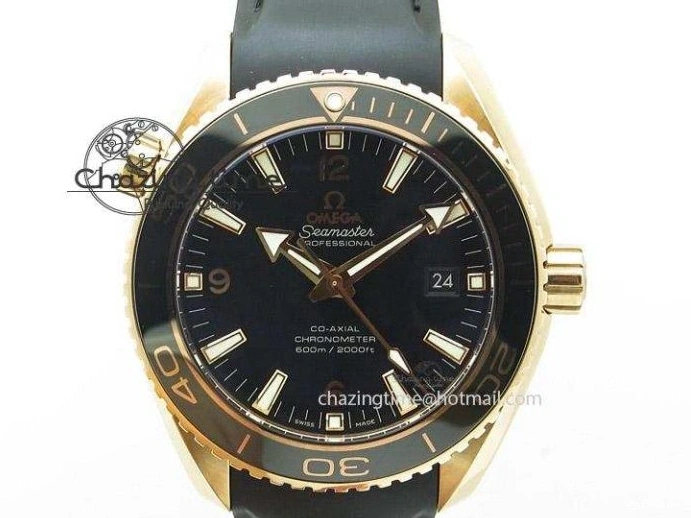 0119 Planet Ocean GMT 42mm V6F Best Edition Black Dial Silver Markers On SS Bracelet A Casual 8273